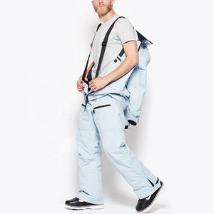 Unisex One Piece Ski <b>Suit</b> Light Blue Reflective Printed Polyester/Nylon Waterproof 10,000mm Windproof Snowboard Jumpsuit <b>Snow</b> - Product Image 3