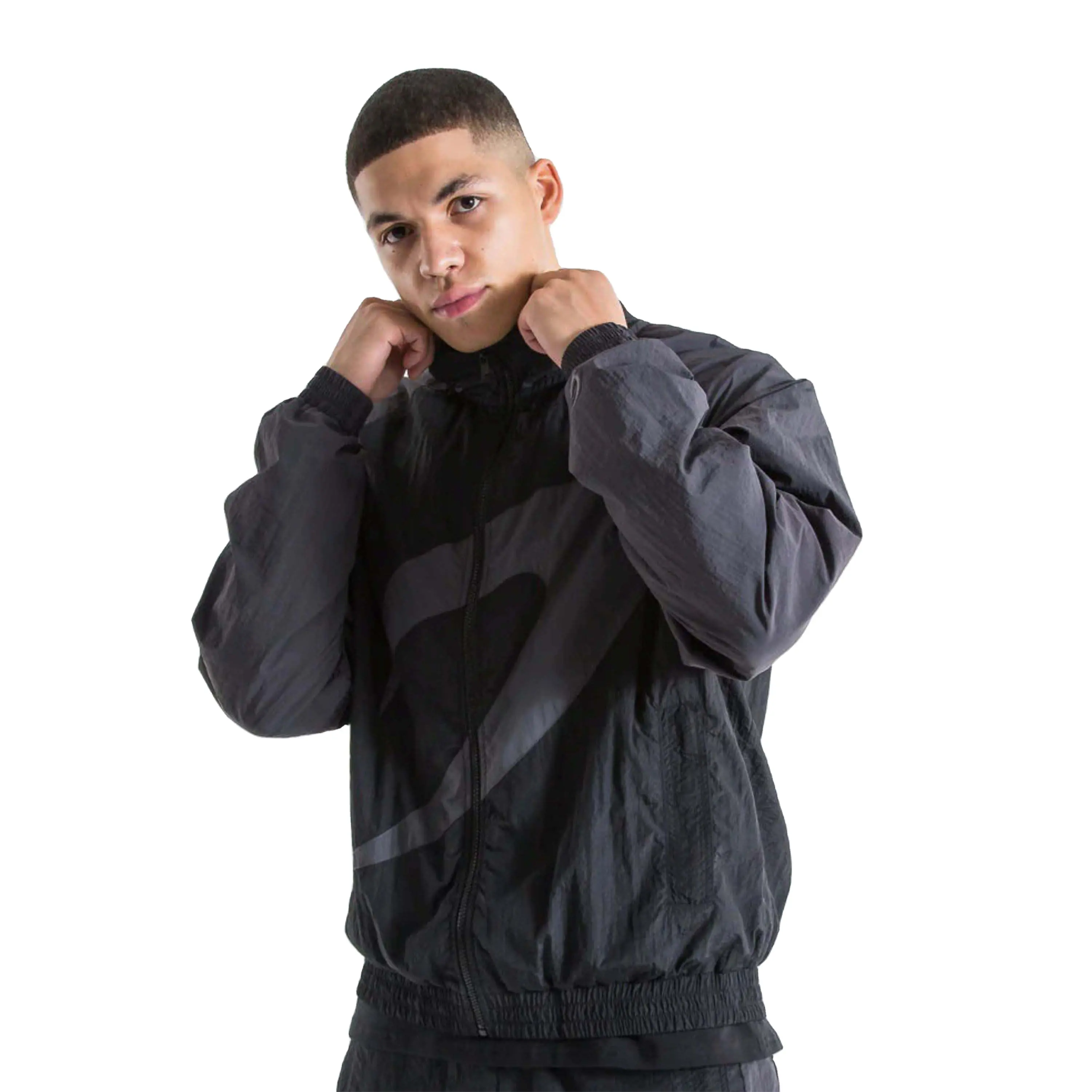 Özel Logo erkek uzun kollu spor ceket-çin fabrikadan atletik parça ceket