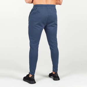 Pantalon de jogging décontracté pour homme, vert clair, taille élastique, cordon de serrage, poches latérales, respirant, en coton et élasthanne tricoté - Product Image 2