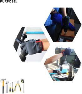 Guantes mecánicos de alta calidad con logotipo personalizado, venta al por mayor, guantes mecánicos de trabajo de seguridad de impacto de cuero, OEM - Product Image 5