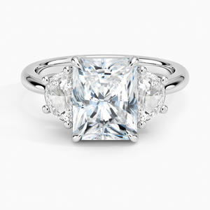 Luxury Custom 925 Sterling Silver Three Stone <b>Diamond</b> <b>Ring</b> Classic Bridal Fine Jewelry Engagement Wedding Celebration Gift - Product Image 5