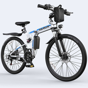 Vélo de montagne électrique pliable For M26 Storm, blanc, moteur central 250W, cadre carbone-aluminium, 36V, haute vitesse, batterie intégrée 60km - Product Image 4