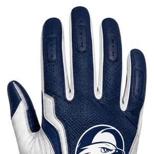 White & Navy Blue American Football Receiver Gloves with Premium Grip Breathable Flexible Fit for Training and <b>Game</b> Day - Product Image 4