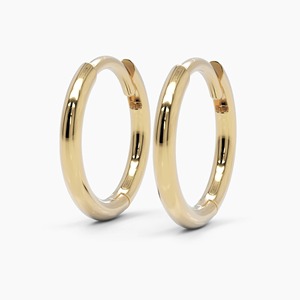 <b>Gold</b> Lab-Grown Diamond Cross <b>Huggie</b> Earrings 9K-18K 2 in 1 Hoop Charm Elegant Luxury Jewelry for Women Party Gift - Product Image 6