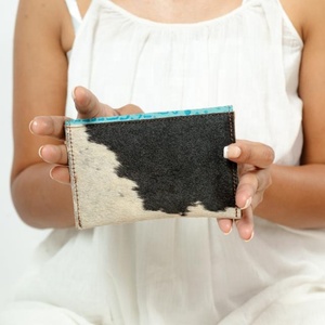 New Arrival Stylish Embossed Floral Print Fur Leather Card Coin Case Wallets Rectangle Credit Card Holder Case <b>Cute</b> Card <b>Purses</b> - Product Image 4
