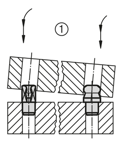 K0350 PASADOR DE LOCALIZACIÓN CON ROSCA INTERNA UNA CARA C=12, A=12, G=M04, FORMA:C1 MIT KUGELANSATZ ABGEFLACHT, ACERO PARA HERRAMIENTAS - Product Image 5