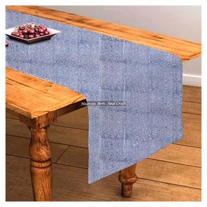 Indian Floral Hand Block Printed 100% Cotton Cloth Modern Table <b>Runners</b> For Wedding Events Home Decor Outdoor Use For Wedding - Product Image 6