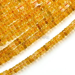 Natural Citrine Smooth Heishi Beads Loose Gemstone Beads Strand 4-5MM Citrine Beads For Jewelry Making Wholesale Bulk Supplies - Product Image 5