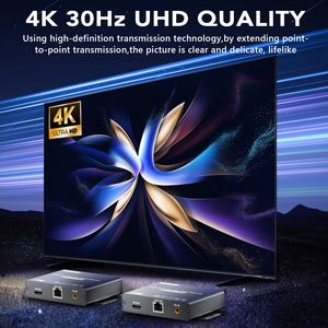 Extensor HDMI SYONG 4K, Transmisor y Receptor de hasta 120 Metros, Salida de Bucle Local IR, Extensor HDMI Uno a Muchos sobre Ethernet - Product Image 2