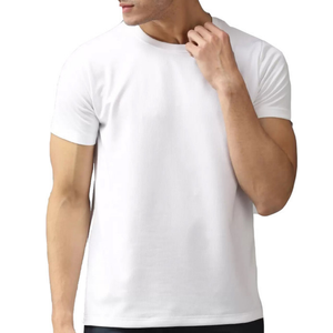Customized 100% Combed Cotton Unisex White t-shirt Solid White Crew Neck Inner Wear <b>Base</b> <b>Layer</b> Custom Logo OEM Wholesale - Product Image 4
