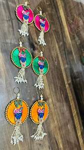 ลูกปัดกระดาษแฟนซีแบบดั้งเดิมงานแฮนด์เมดดีไซน์ศิลปะตกแต่ง shubh labh แขวนผนัง/ประตูคู่ Diwali ตกแต่งงานแต่งงานของขวัญที่โปรดปราน - Product Image 5