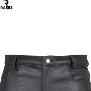New Genuine <b>Leather</b> Knee Length <b>Shorts</b> for Men Solid Casual Slim Fit High Quality Quick Dry Breathable - Product Image 5