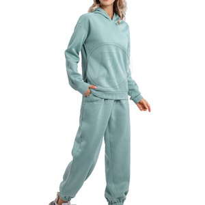 Survêtement ample pour femme de haute qualité, couleur personnalisable, respirant, vêtement décontracté d'hiver, 100% coton, réversible - Product Image 4