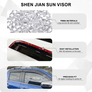 Vente en gros de pare-pluie de fenêtre de voiture, déflecteur de vent, pare-soleil pour accessoires Nissan Note - Product Image 4