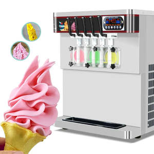 เครื่องทำไอศกรีมซอฟต์เสิร์ฟแบบตั้งโต๊ะ ETL 5 รสชาติ 5 หัวจ่ายแบบต่างกัน ถังด้านบนแบบแช่เย็น โปร่งใส 1 - Product Image 3