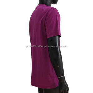 Camisetas de verano de color morado para hombre, ropa informal, manga corta, poliéster y algodón, precio económico, cuello redondo. - Product Image 3