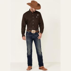 Fire-resistant Clothing, Two-tone Printed Pearl Button <b>Shirt</b> 6.5 oz Safety Fire Proof Two Tone Solid Printed Pearl Snaps - Product Image 4