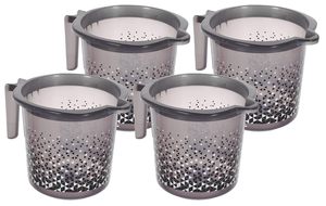 Mug de salle de bain en plastique 1 litre, lot de 1, noir et bleu ciel - Product Image 4