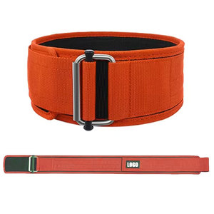 Cinturón de Levantamiento de Pesas Ajustable Naranja con Hebilla Metálica, Soporte Lumbar para Entrenamiento de Fuerza, Gimnasio, Powerlifting, Unisex, Resistente - Product Image 1