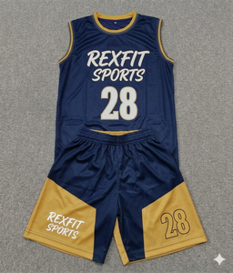 Conjunto de Uniforme de Baloncesto Personalizado para Hombres y Jóvenes, Jersey Impreso con Nombre, Número y Logotipo del Equipo, Conjunto Deportivo Rexfit - Product Image 5