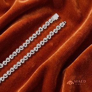 สร้อยคอเงินแท้ 925 ชุบทองคำขาวประดับมอสซาไนต์ ดีไซน์แบบ Cuban Link สำหรับผู้หญิงและผู้ชาย ของขวัญสุดหรูจากนิวยอร์กซิตี้ - Product Image 4