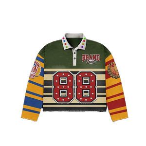 Conjunto Corto de Franela a Cuadros 100% Algodón Lavado Personalizado con Pedrería Termoadhesiva, Estilo Urbano Holgado Informal - Product Image 4