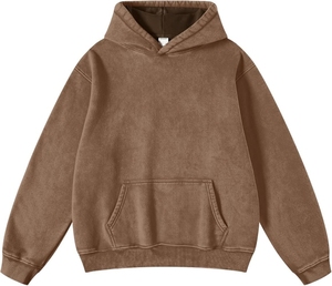Sweat à capuche décontracté pour femme 100 % coton, grande taille, col rond, effet délavé, qualité supérieure, respirant, personnalisable avec logo - Product Image 5