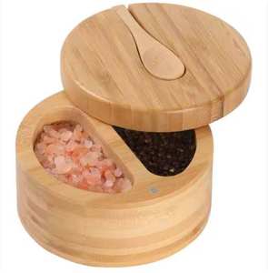Boîte à épices en bois écologique, qualité alimentaire, compatible lave-vaisselle, design artisanal en pierre naturelle pour salon - Product Image 1