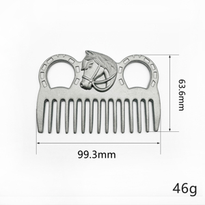 Cepillo para caballos de acero inoxidable, 116.3mm de largo, 26mm de ancho, peine de metal para el cuidado de animales, 2026 en venta - Product Image 6