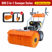 Balayeuse à neige thermique 6,5 CV, autoportée, à brosse rotative pour routes, trottoirs et allées