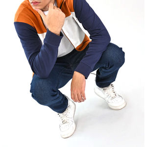 Sweat-shirts d'hiver pour hommes en coton épais de haute qualité, personnalisables avec logo, en molleton bouclette, épaules tombantes, sans cordons, coupe oversize - Product Image 5