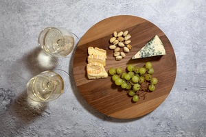 Wood Double Tier Rotating Tray Smooth-Spin Lazy Susan for Tabletop Spice Serving - Product Image 2