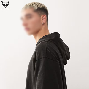 Premium Double Layered Hoodies, Soft Cotton & <b>Fleece</b> Sweatshirts Custom Printing Service Available <b>Black</b> Color Men Hooded - Product Image 4