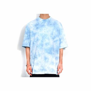 T-shirt en coton gris surdimensionné pour homme, manches courtes, col rond, décontracté, couleur unie, jersey tricoté, design simple - Product Image 1