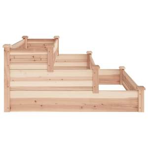 Jardinière surélevée en bois de sapin massif naturel 47,2x47,2x22,0 po pour pots de fleurs et jardinières - Product Image 5