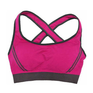 New Arrival <b>LOCK</b> STITCH INDUSTRIES High Quality Women's Simple Sports Bra Seamless Breathable Yoga Gym High Support Front - Product Image 5