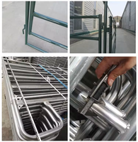 Cercas Portátiles para Ganado a Precio de Fábrica, Paneles de Acero Galvanizado para Animales de Granja, Puertas para Corrales de Caballos, Modelado 3D
