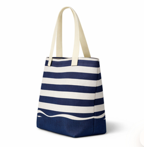 Sac fourre-tout en toile sur mesure, grand sac de plage en toile, sac à bandoulière en toile, sac en toile rayé nautique pour la gym et les voyages - Product Image 2