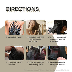 JUSTK Traitement Lissant Professionnel à la Kératine Maximale Protéine de Lissage pour Cheveux - Product Image 4