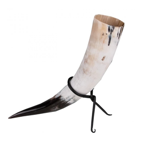 Verre à bière en corne de buffle Viking avec sangle en cuir, lot de 2, écologique - Product Image 3
