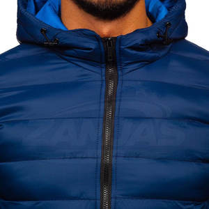 Veste matelassée personnalisable OEM pour homme, style streetwear, couleur unie, en toile, pour l'hiver, avec un design extérieur tendance - Product Image 4