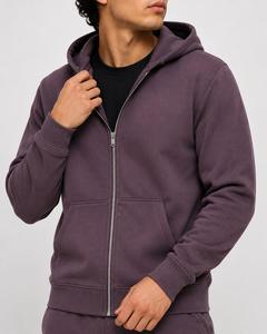 Sweat-shirts à capuche zippés pour hommes en molleton épais personnalisés, 100 % coton French Terry, écologiques, streetwear, hiver, vente en gros - Product Image 3