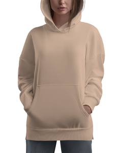 Sweats à capuche femme 100% coton 280 GSM Polyester-coton polaire hiver devant brodé imprimé lavé à l'acide hiver - Product Image 1