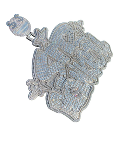 New Luxury VVS <b>D</b> Moissanite 925 Silver Fully Iced Hip Hop Pendant <b>Necklace</b> Gold Plated Rapper Jewelry for Men Women - Product Image 1