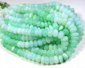 Venta al por mayor de cuentas de crisoprasa natural de 9 mm, impresionantes, lisas, teñidas, de primera calidad, en forma de rondel, en hilo de 16 pulgadas, piedras preciosas a la venta. - Product Image 5