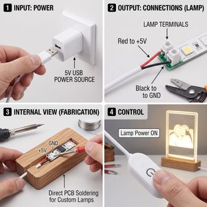 Cable de alimentación USB con interruptor de encendido/apagado para luz LED, cable de alambre blanco de 5 V CC, longitud de 1,5 m - Product Image 2