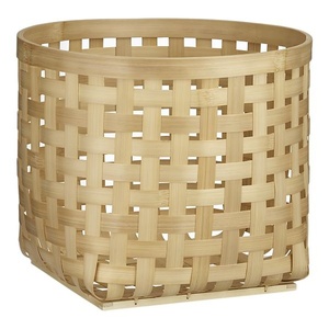 Panier en bambou moderne, contenants de rangement ronds, boîte à nourriture tressée, organisateur de cuisine, décoration pour la maison et le jardin, articles ménagers, bac de rangement - Product Image 4