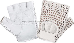 Gants de cyclisme et de gym unisexes à demi-doigts en maille, antidérapants, respirants, en polyester, pour sports de plein air et musculation à prix réduit - Product Image 4