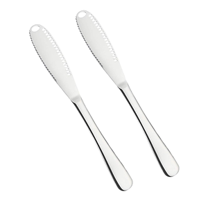 Cuchillo de postre y mantequilla de acero inoxidable Royal Designer con mango de resina marrón, ¡gran oferta! - Product Image 3