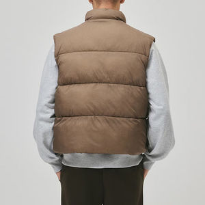 Chaleco Bomber Acolchado para Hombre, Casual, de Lona, Impermeable, Transpirable, Resistente al Viento, con Bolsillos, Exterior de Poliéster/Nailon, Ropa de Invierno - Product Image 2